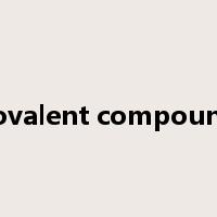 covalent compound是什么意思