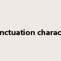 punctuation character是什么意思