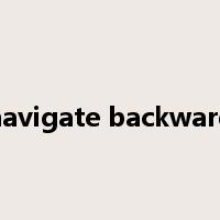 navigate backward是什么意思