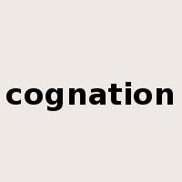 cognation是什么意思