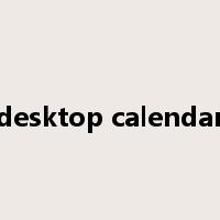 desktop calendar是什么意思