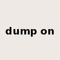 dump on是什么意思