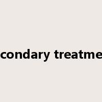 secondary treatment是什么意思