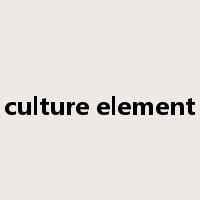 culture element是什么意思