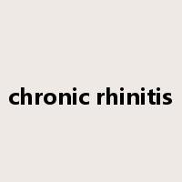 chronic rhinitis是什么意思