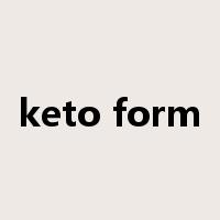 keto form是什么意思