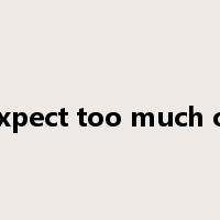 expect too much of是什么意思