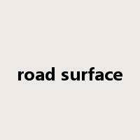 road surface是什么意思
