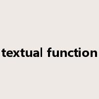 textual function是什么意思