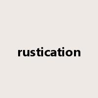 rustication是什么意思