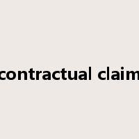 contractual claim是什么意思