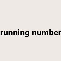 running number是什么意思