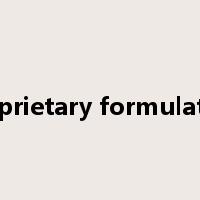 proprietary formulation是什么意思