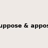 Suppose & appose是什么意思