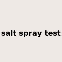 salt spray test是什么意思