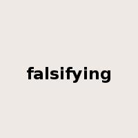 falsifying是什么意思