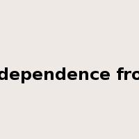independence from是什么意思