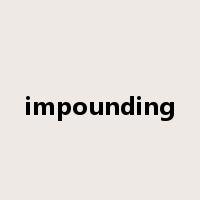 impounding是什么意思