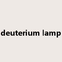 deuterium lamp是什么意思