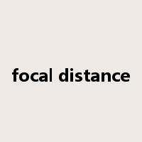 focal distance是什么意思