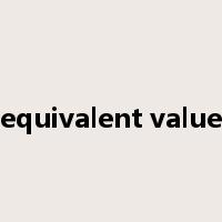 equivalent value是什么意思