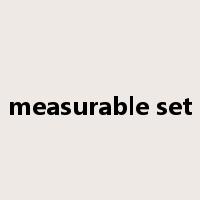 measurable set是什么意思