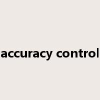 accuracy control是什么意思