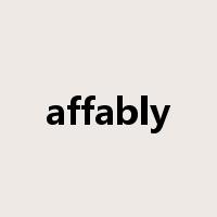 affably是什么意思