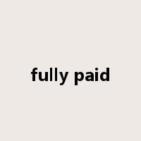 fully paid是什么意思
