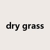 dry grass是什么意思
