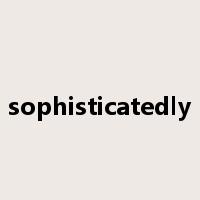 sophisticatedly是什么意思