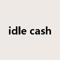 idle cash是什么意思