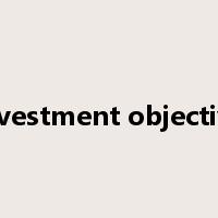 investment objective是什么意思