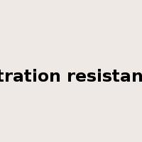 filtration resistance是什么意思