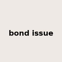 bond issue是什么意思