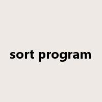 sort program是什么意思