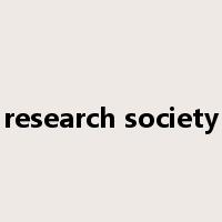 research society是什么意思