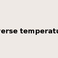 inverse temperature是什么意思