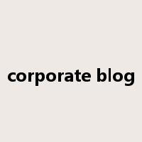 corporate blog是什么意思