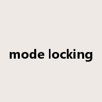 mode locking是什么意思