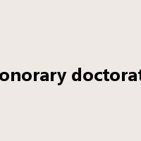 honorary doctorate是什么意思