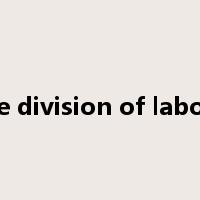 the division of labour是什么意思