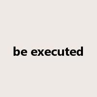 be executed是什么意思