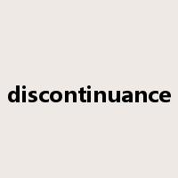 discontinuance是什么意思