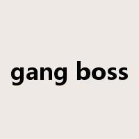 gang boss是什么意思