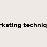 marketing techniques是什么意思