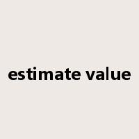 estimate value是什么意思