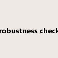 robustness check是什么意思