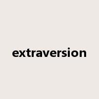 extraversion是什么意思