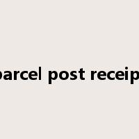 parcel post receipt是什么意思